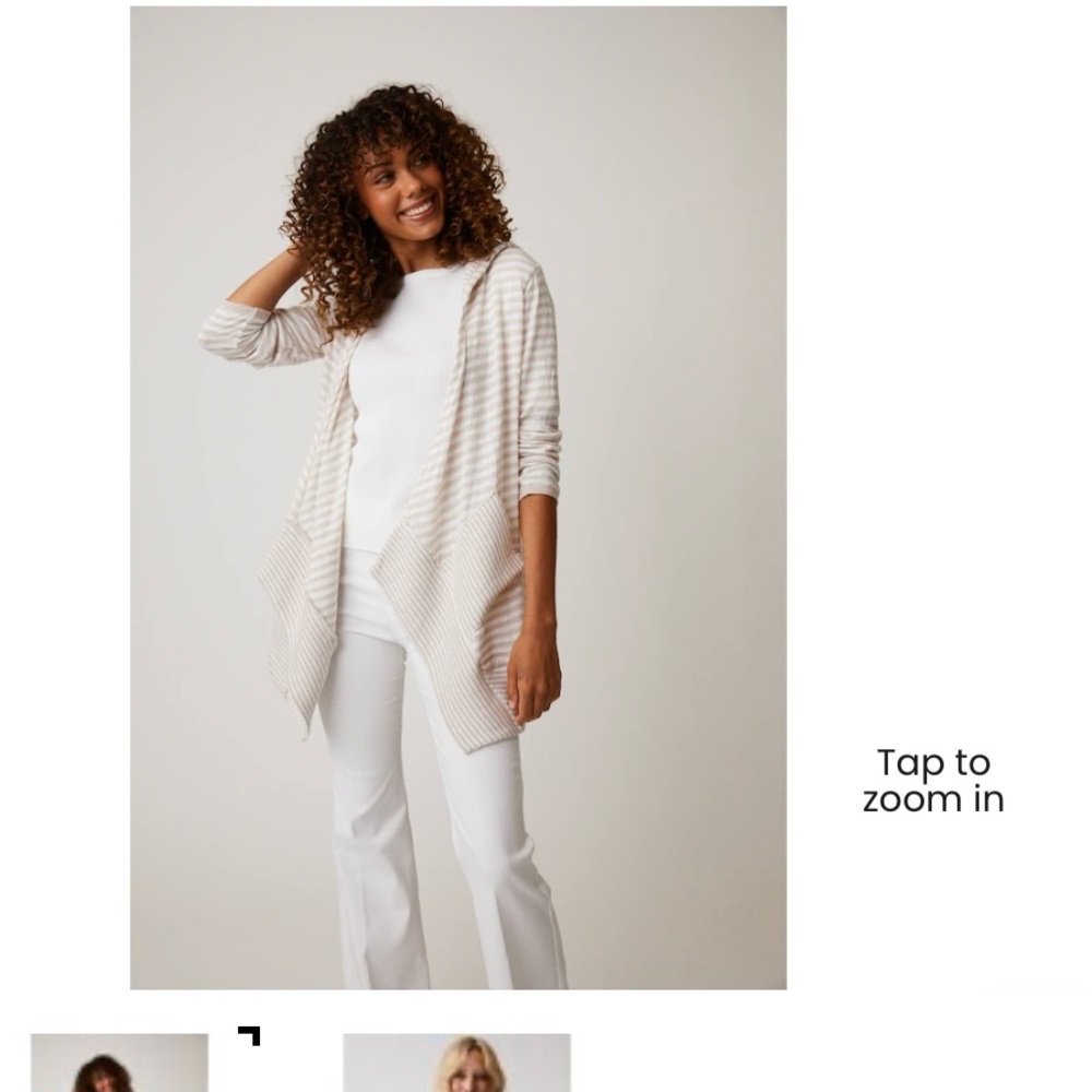 Parkhurst Beige and White Knit Top